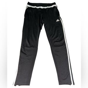 Black and white Adidas sweatpants